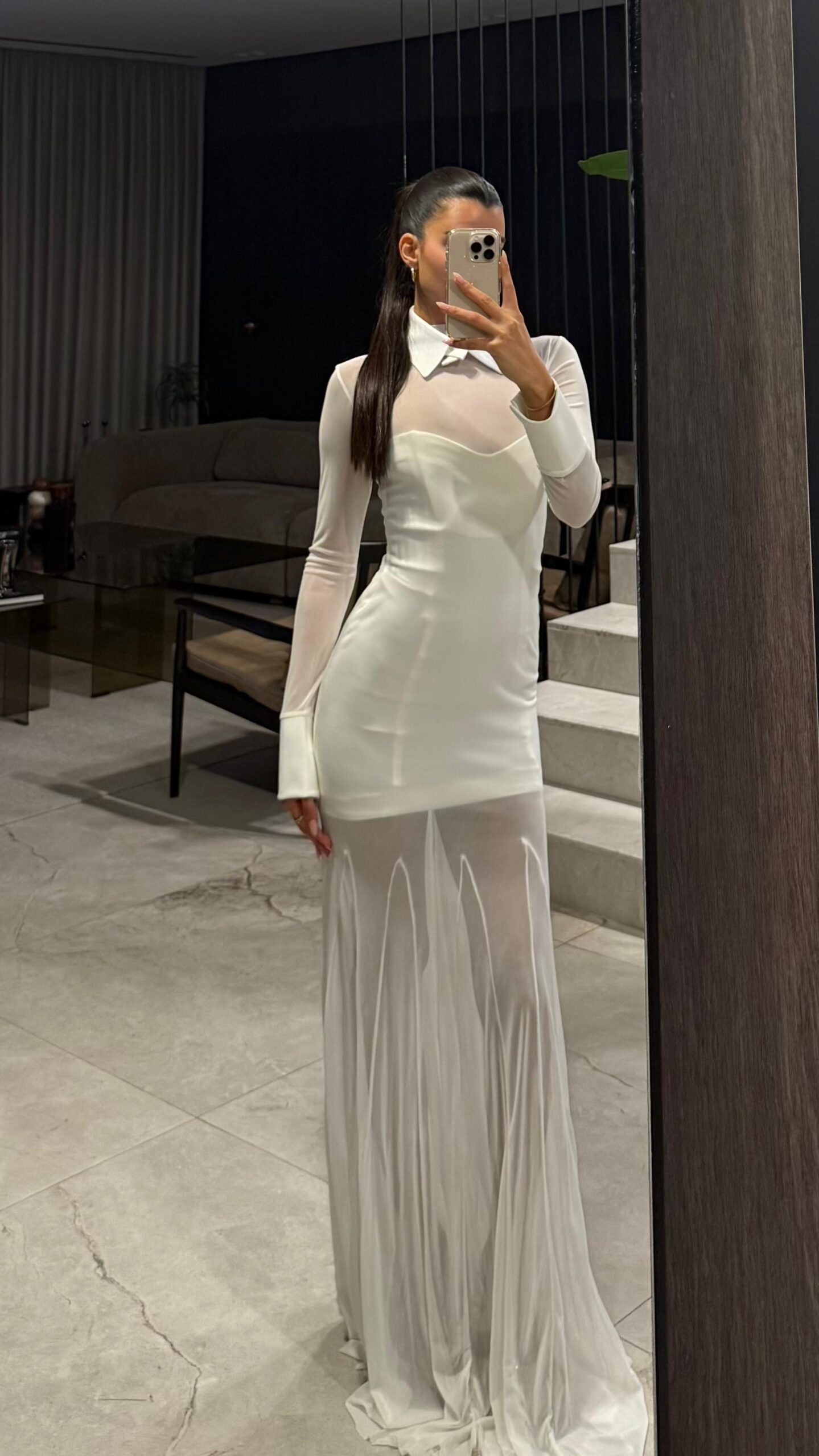 שמלה סברין לבן