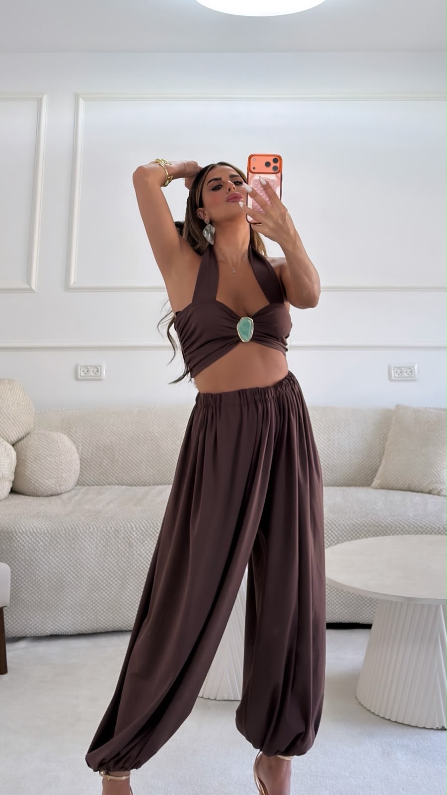חליפה יסמין חום